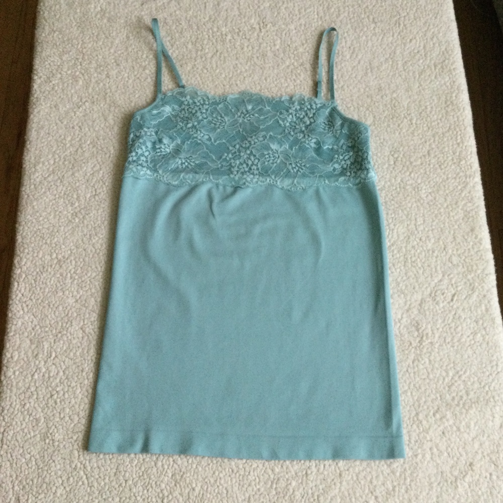 Banana Republic Y2K Lace Cami Blue - Sz Medium